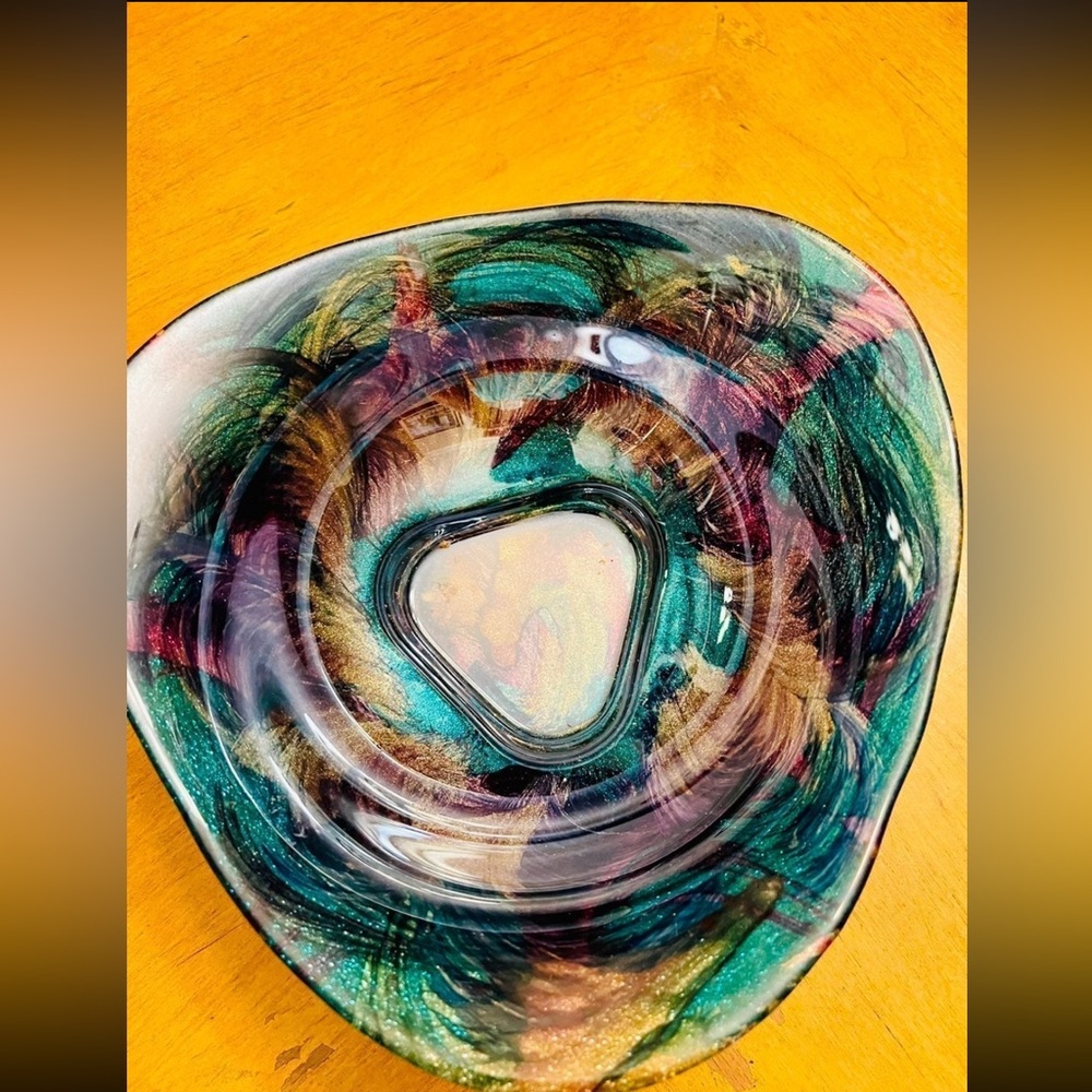 Beautiful colorful glass bowl